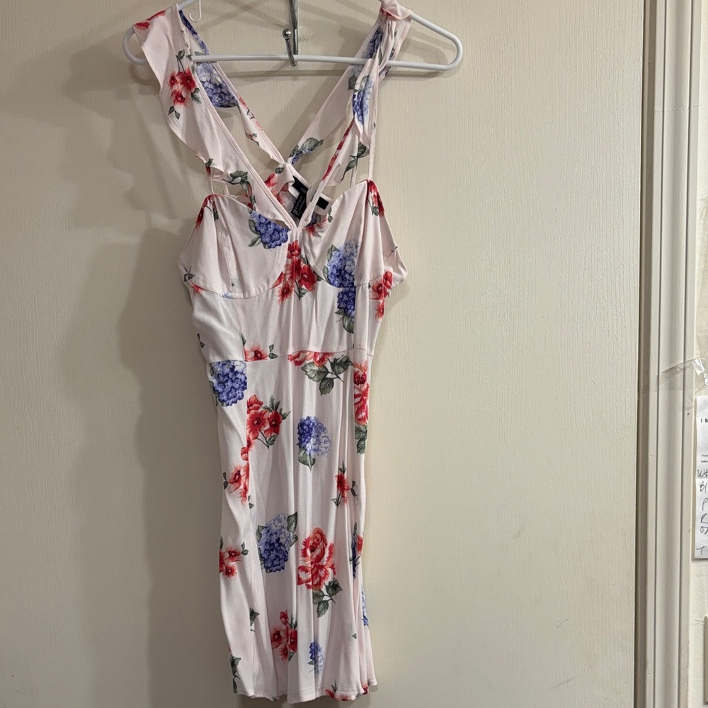 Forever 21 Pink Floral Backless Dress
